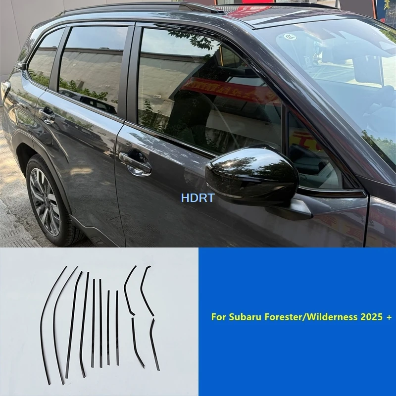 

For Subaru Forester/Wilderness 2025 + Car Style Center Pillar Cover Door Window Side Glass Trim Protector Decoration Accessories
