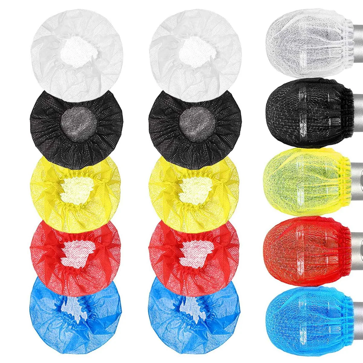 일회용 마이크 커버, 핸드헬드 마이크 앞유리, KTV 녹음 스튜디오 가라오케, 혼합 색상, 200 개