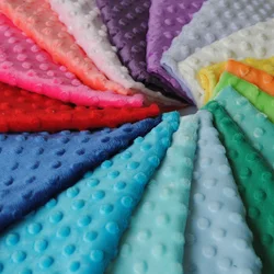 3/5/10yard Polka Dots Minky Velvet Fabric Dimple Fleece Plush Fabric Material,For Toys,Doll and Blanket,By the Yard