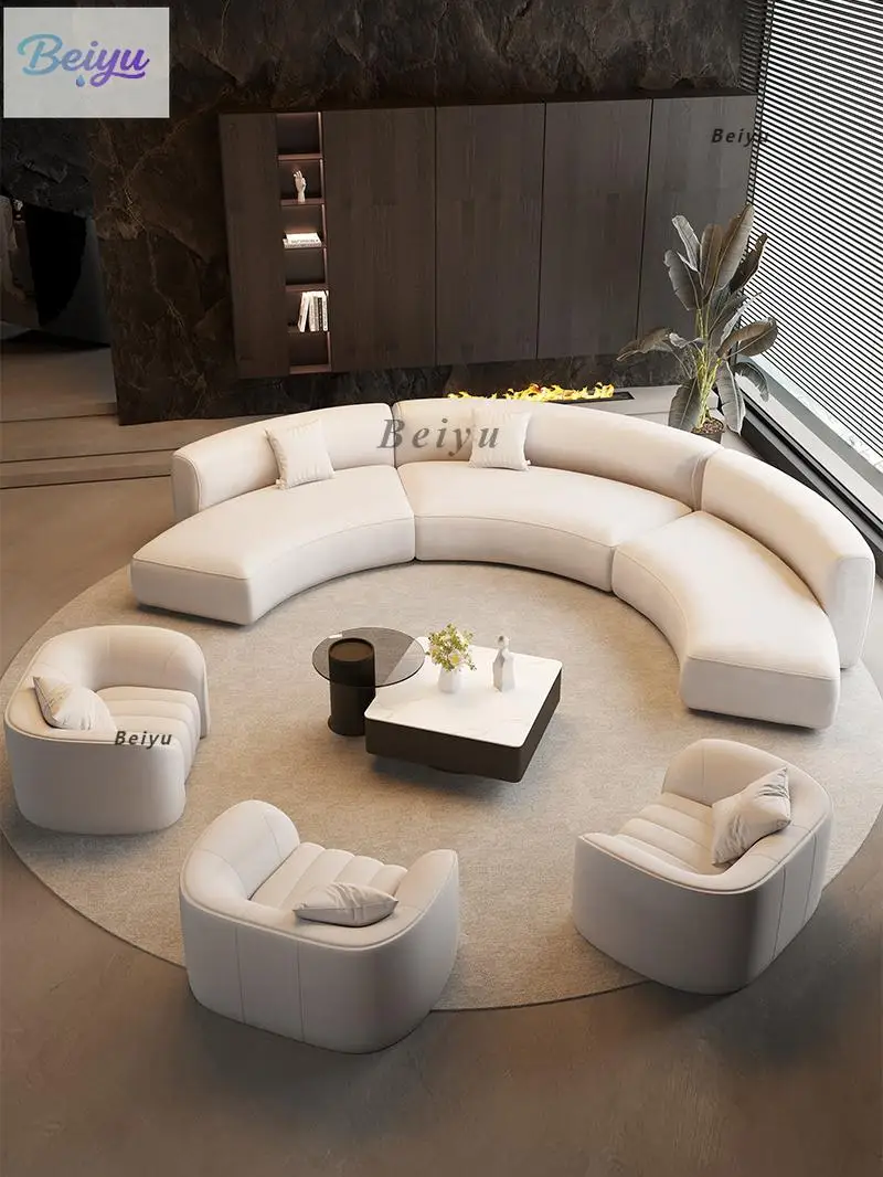 

Полукруглый изогнутый деловой диван специальной формы, легкий роскошный офис продаж, переговоры, вестибюль отеля, зона отдыха, прием
