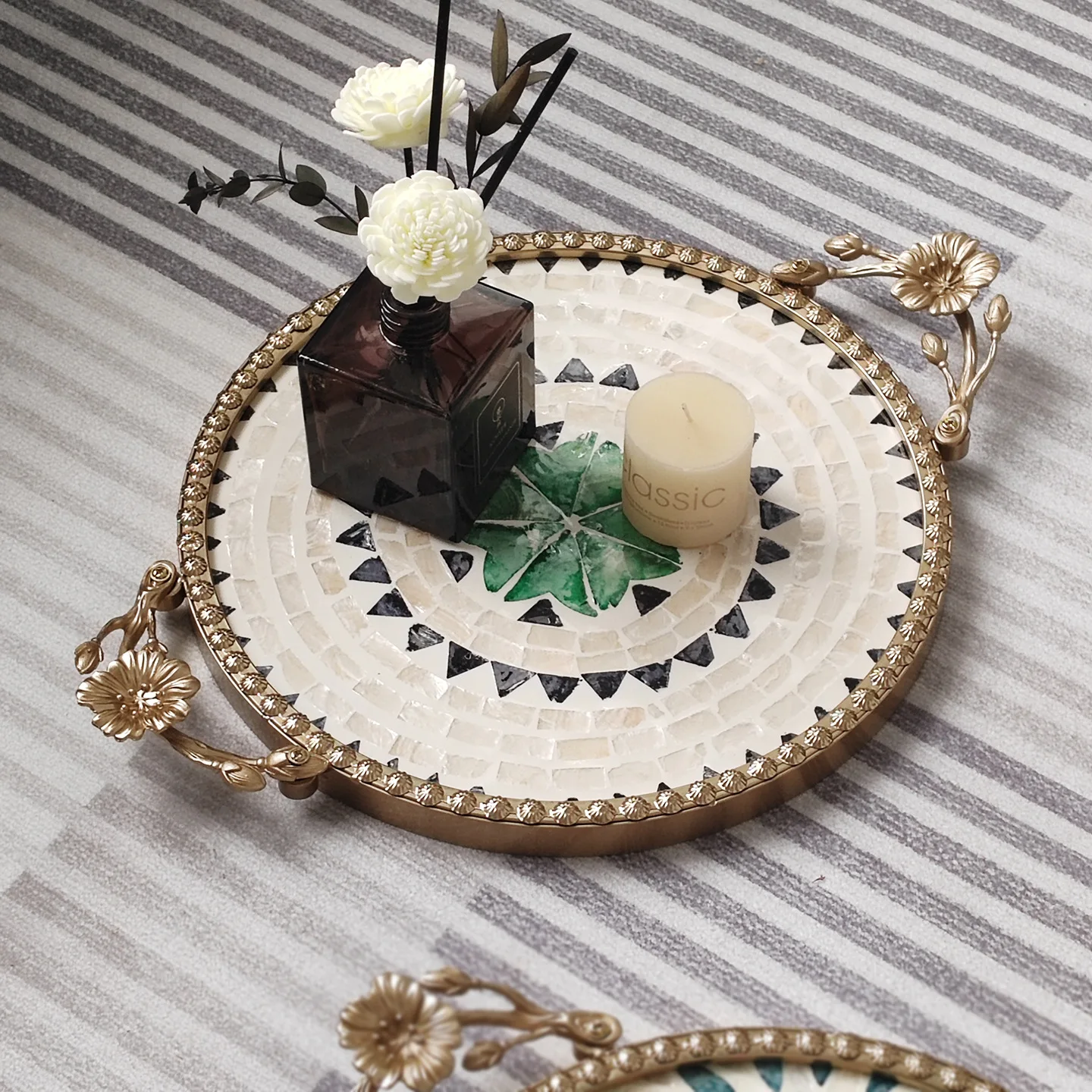 Retro hafif lüks kabuklu dekor - Luxury Skincare Tray incelemesi ve fiyatı