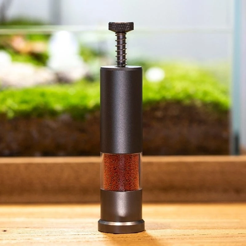 AluminumAlloy Fish Feeder for Regular Fish Food Dispenser Hand Press Fish Feeding Tool for Fish Shrimp Food Container best sale