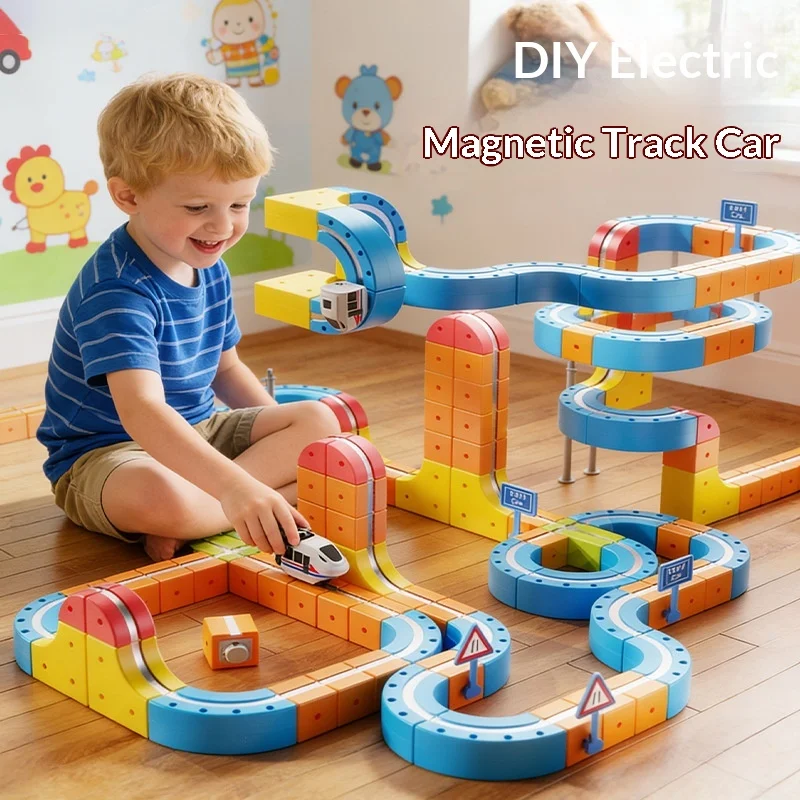 Maglev Anti Gravity Magnetic Train Set Buildable Track Blocks STEM Educational Creative Toy for Boys Kids Gift