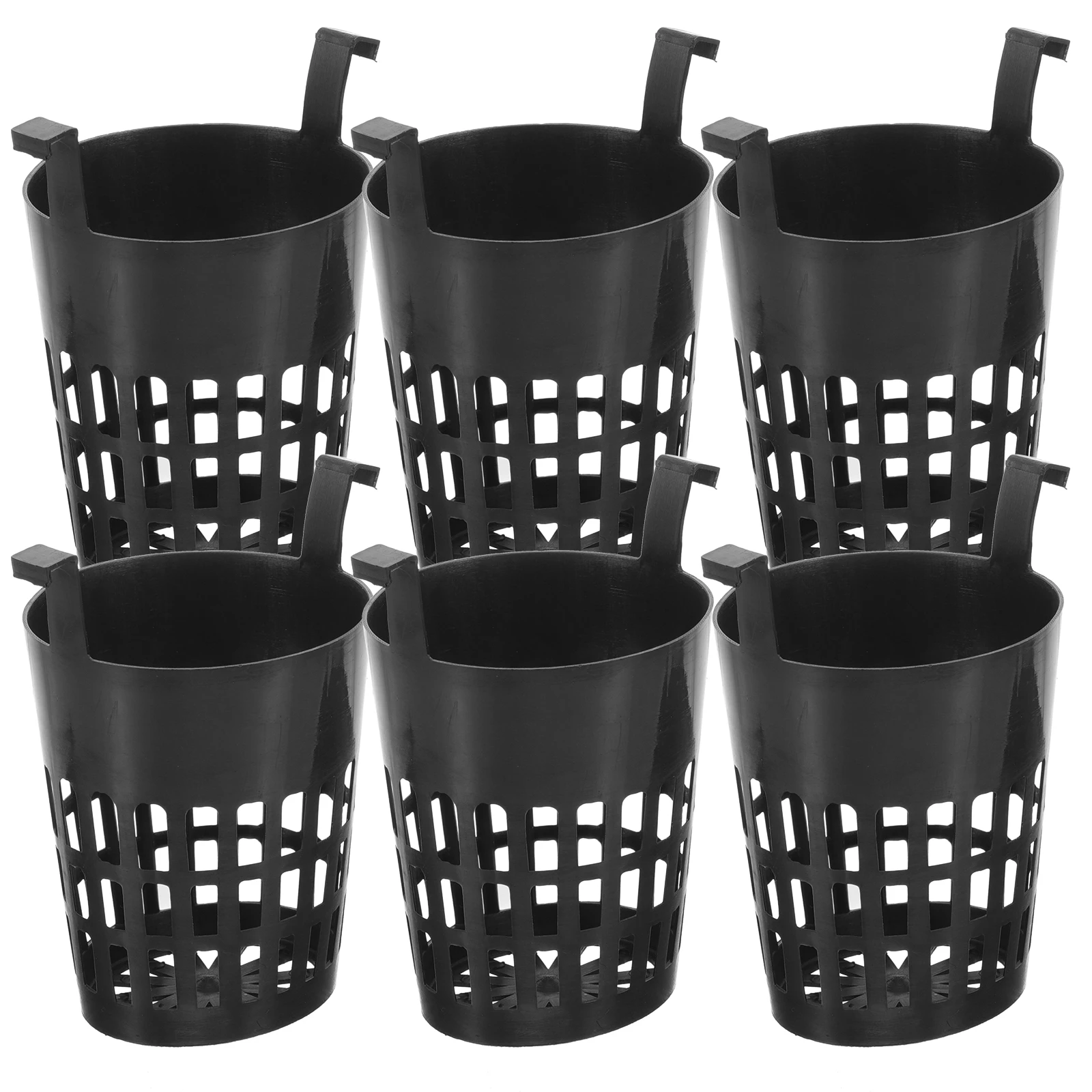 

6pcs Black Aquatic Planting Cup Easy Hydroponic for Fish Tank Aquarium Decor Garden Plant Basket Small Plants Pet
