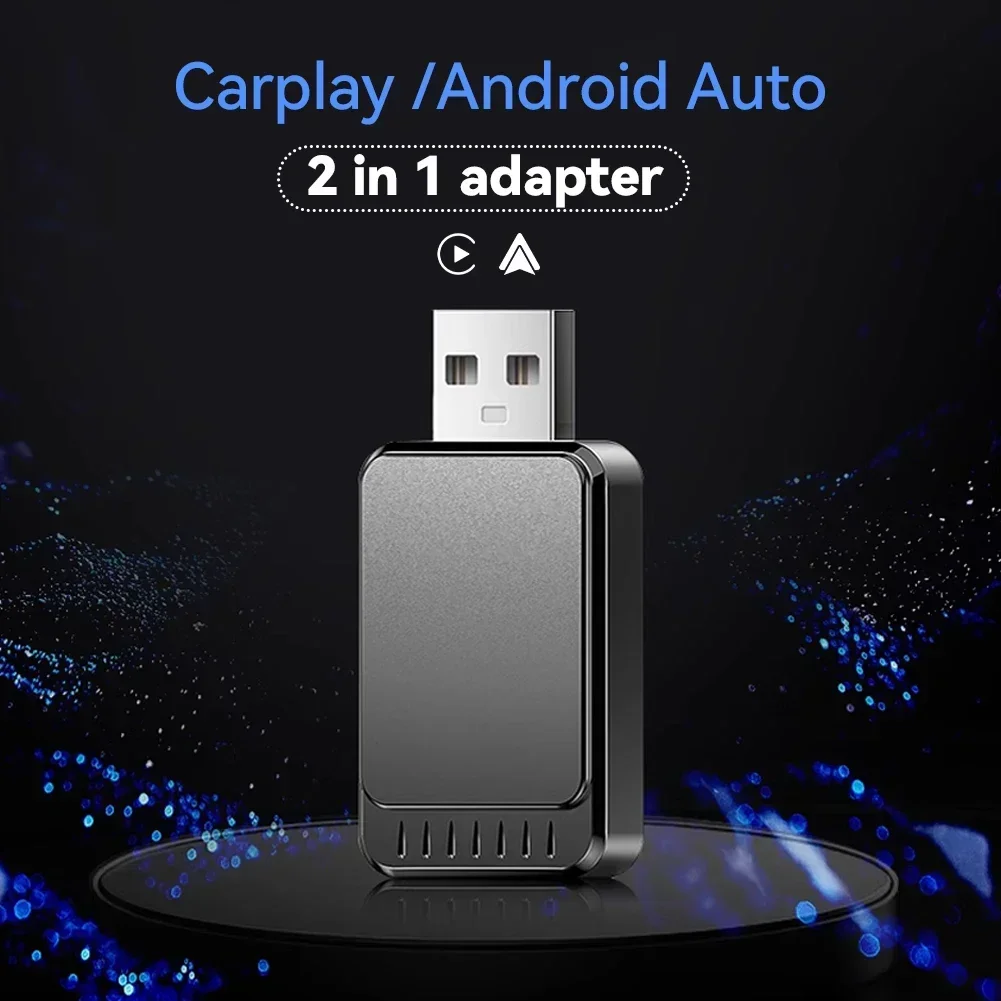 2 in 1 Wireless Carplay Adapter Bluetooth 5,0 Wireless Android Auto Adapter für Mazda Subaru Citroen Audi Mercedes Kia Ford Opel