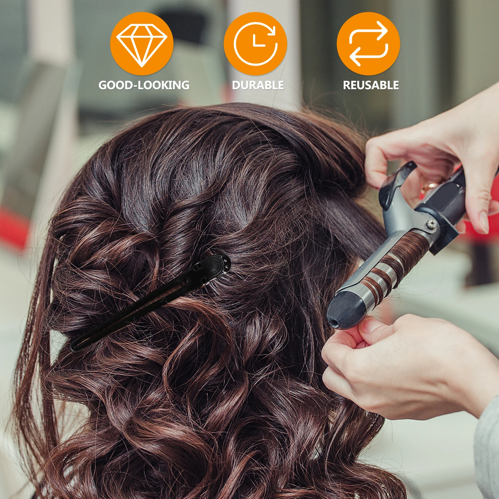 

12Pcs Hair Cutting Clips Plastic Hairdressing Clamps Salon Barber Hairpins Hair Partition Accessories Barber Hairpins