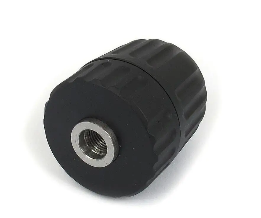 1/2-20 UNF Mount 2mm-13mm Capacity Keyless Drill Chuck Black