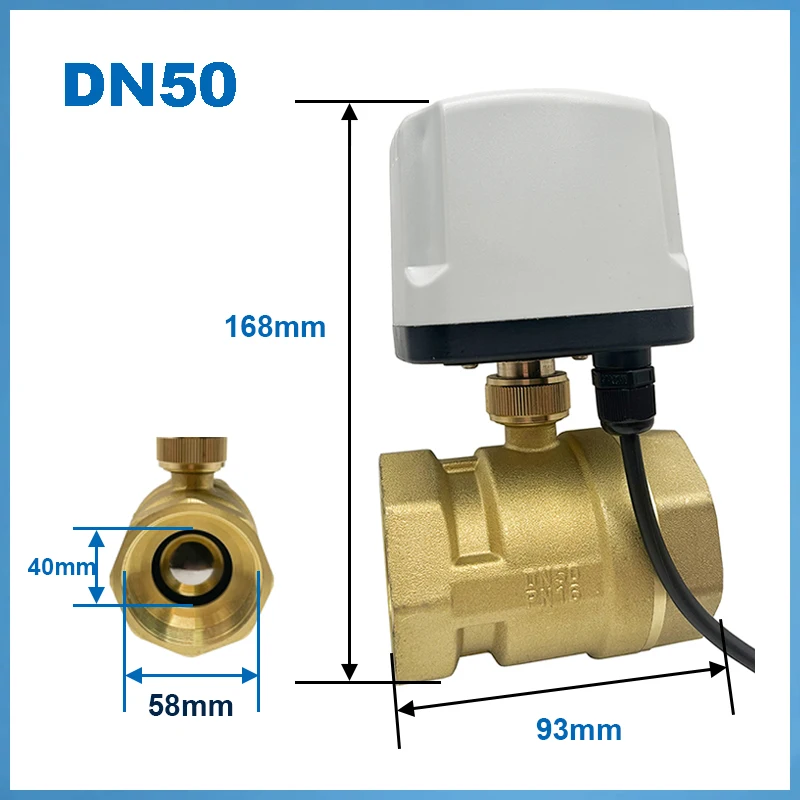 Dn15 dn20 dn25 dn40 dn50 normaler weise geschlossener/offener motorisierter Kugel hahn 220V 12V 24V 2-Draht-Schnellkupplungs-Kugel hähne 2-Draht – Detail 7
