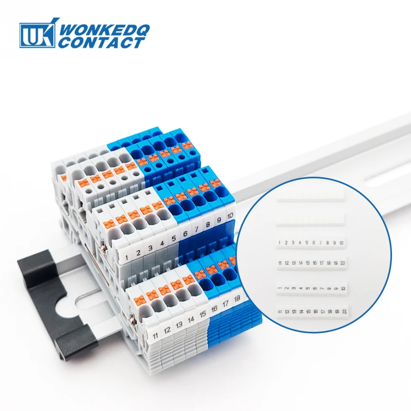 10 Stück PTTB 1,5/S Doppelstufe Push-in DIN-Schienenklemmenblock PT 1,5 mm2 Kabel Elektrokabelanschluss PTTB1,5 PTTB-1,5 – Detail 7