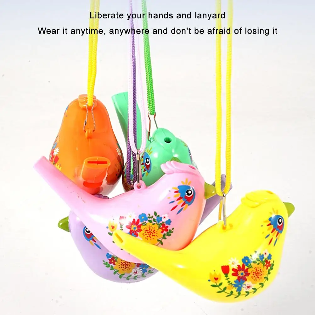 Bonito água pássaro apito brinquedo aleatório plástico pássaro apito de água instrumento musical brinquedo novidade brinquedo engraçado para crianças presente