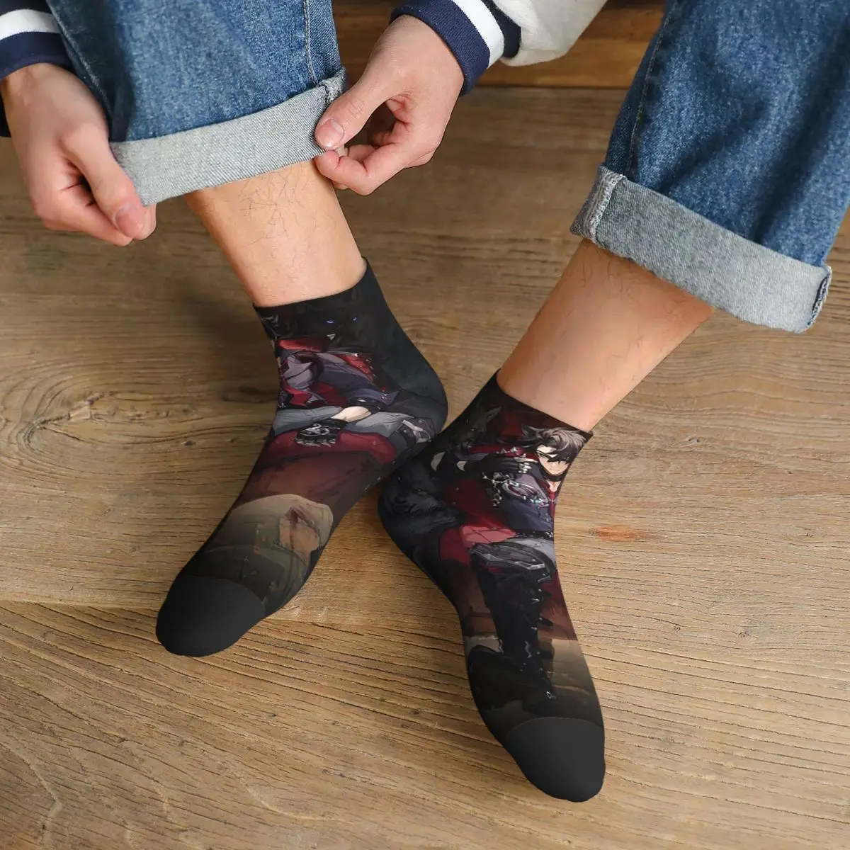 

Genshin Impact Wriothesley Risley Socks Harajuku Super Soft Stockings All Season Socks Accessories for Man's Woman's Gifts