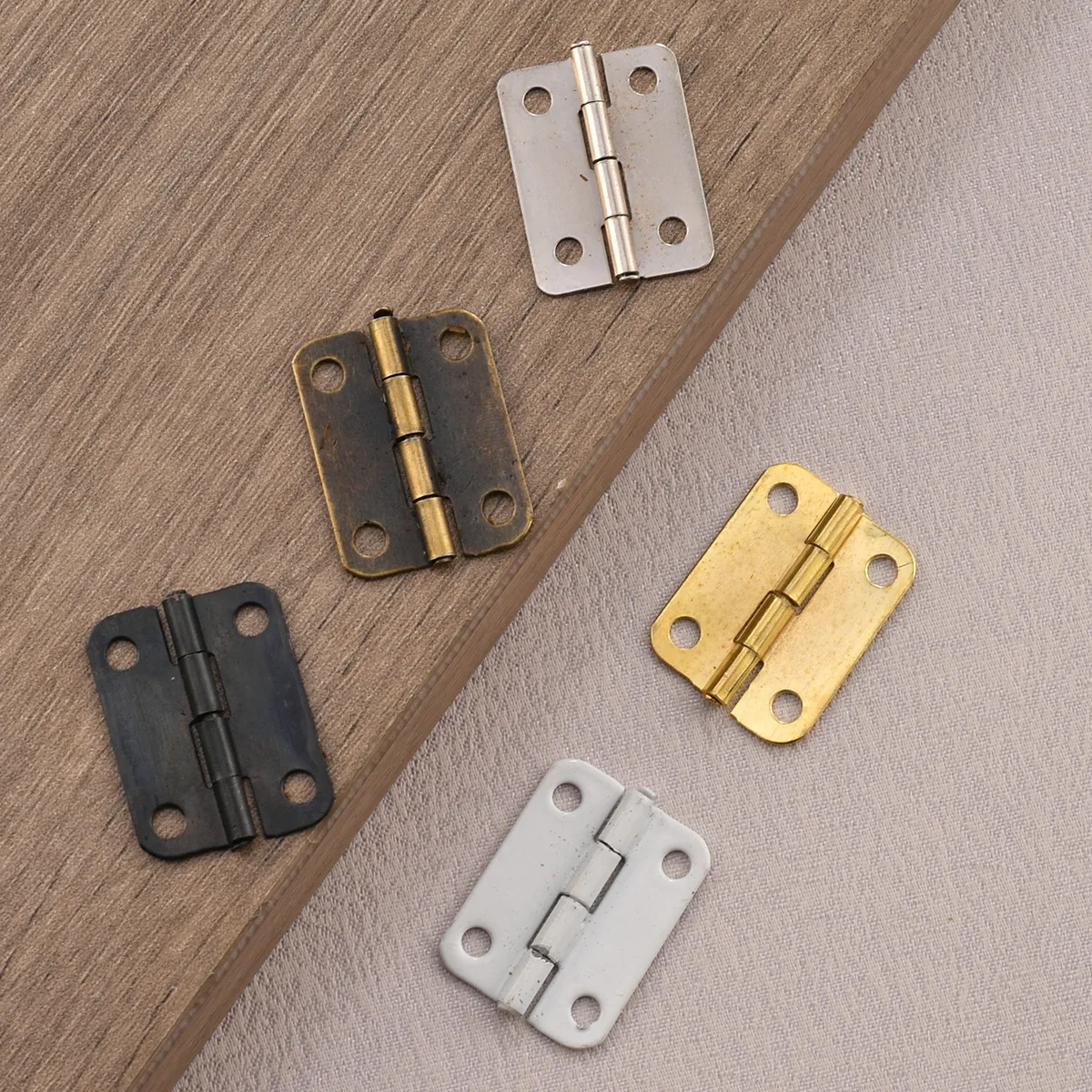 مفصلات عتيقة مصغرة مع مسامير ، باب خزانة ، درج ، صندوق مجوهرات ، خزانة حرفية ، أثاث ، 10 *