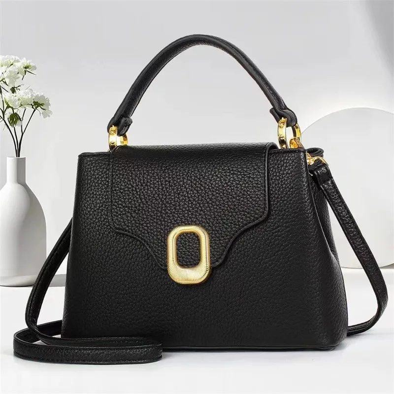 

Elegant Women's Leather Messenger Bag Handbag Adjustable Strap Classic Design for Sophisticated Ladies