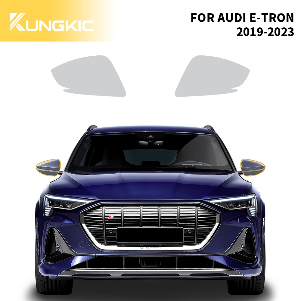 Pre Cut for AUDI E-TRON 2019-2023 Anti-collision TPU Original Transparent Protection Film Headlight Rearview Mirror Clear Decal