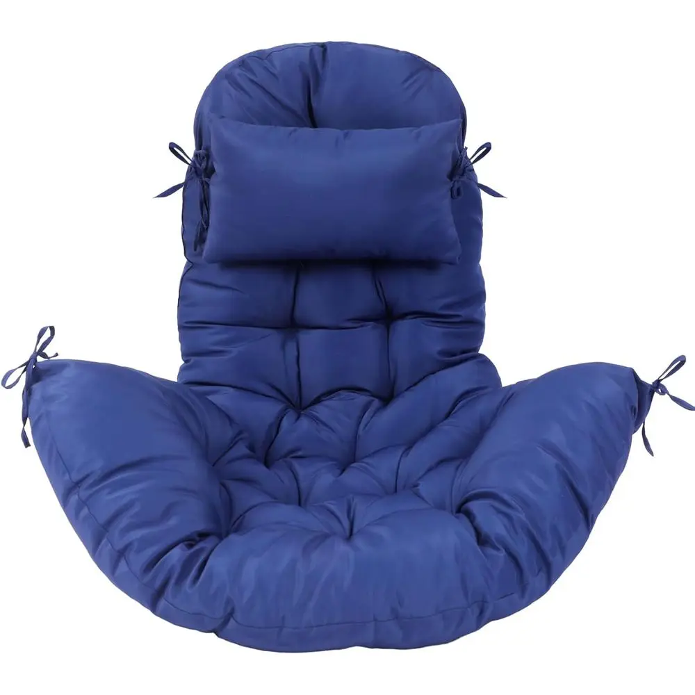 

Подушка для подвесного кресла-яйца с высокой спинкой, темно-синяя, 2,58 кг, для использования на открытом воздухе, в саду, на террасе