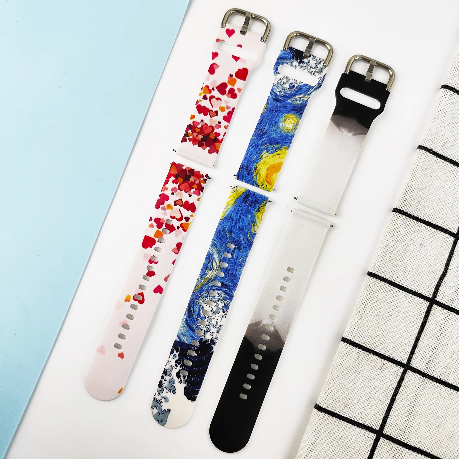 Fashion Printed 20mm Strap for Samsung Galaxy Watch 6/5 40mm 44mm Sport Band Replaceable Bracelet 22mm for Amazfit Balance 5Pro