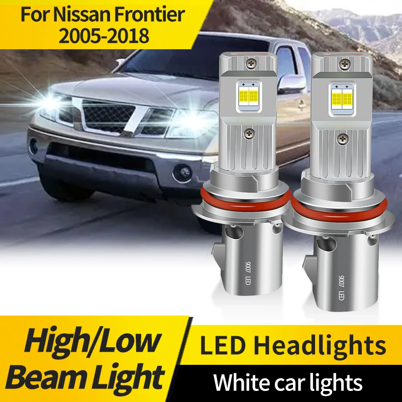 

2PCS Powerful LED Headlamp For Nissan Frontier 2005-2018 9007 HB5 LED CSP Chips 6000K White 30000LM 44W Super Bright Headlight