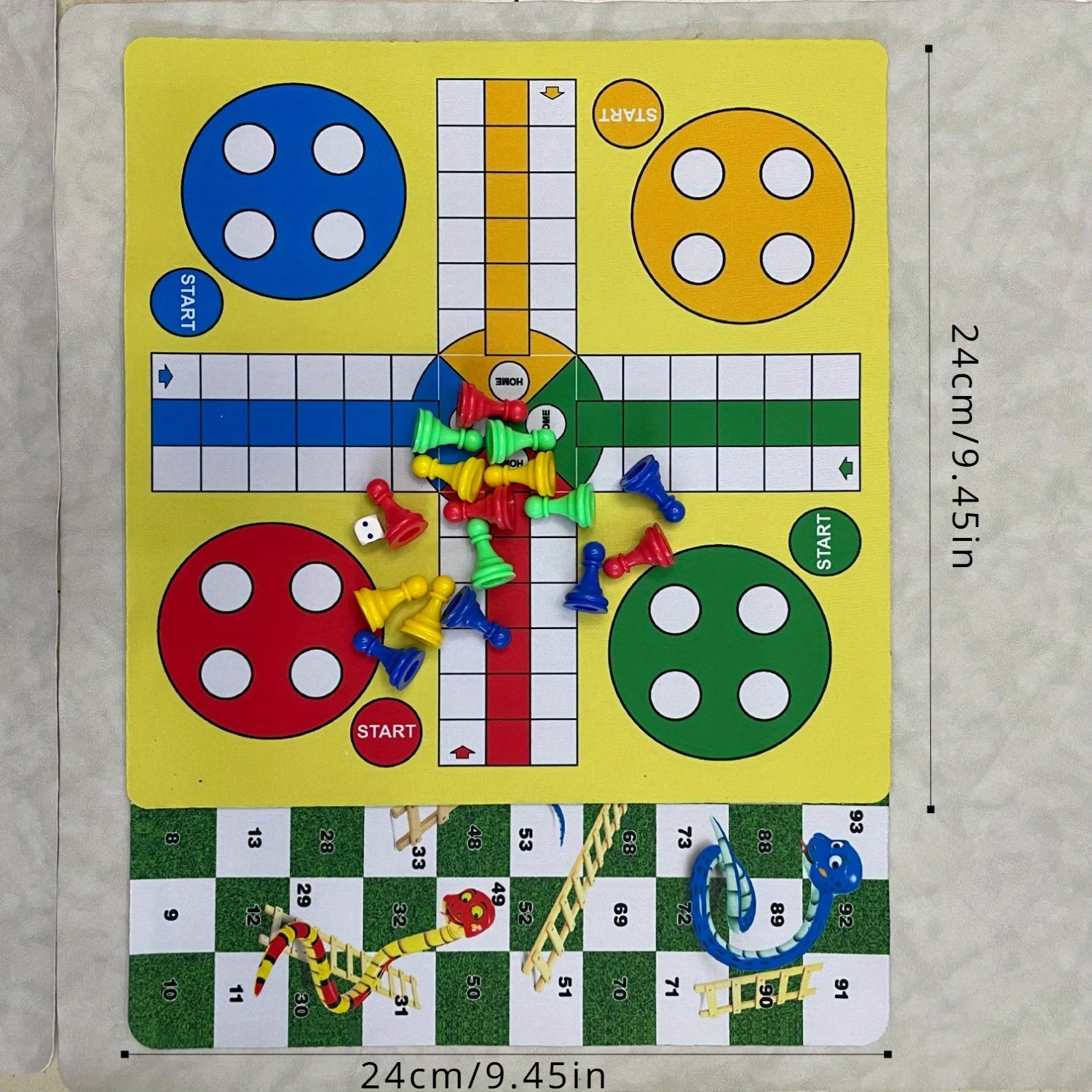 2 in 1/ 9.45in Permainan Inter - Board Game Ludo ulasan dan harga