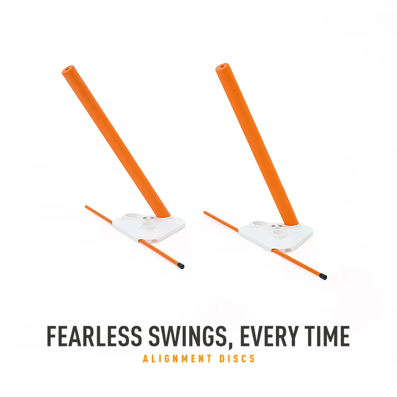 Golf Swing Trainer with Flat Triangle Disc Direction Stick Angle Correction Swing Path Alignment Practice Aid for Indoor Outdoor - view 2