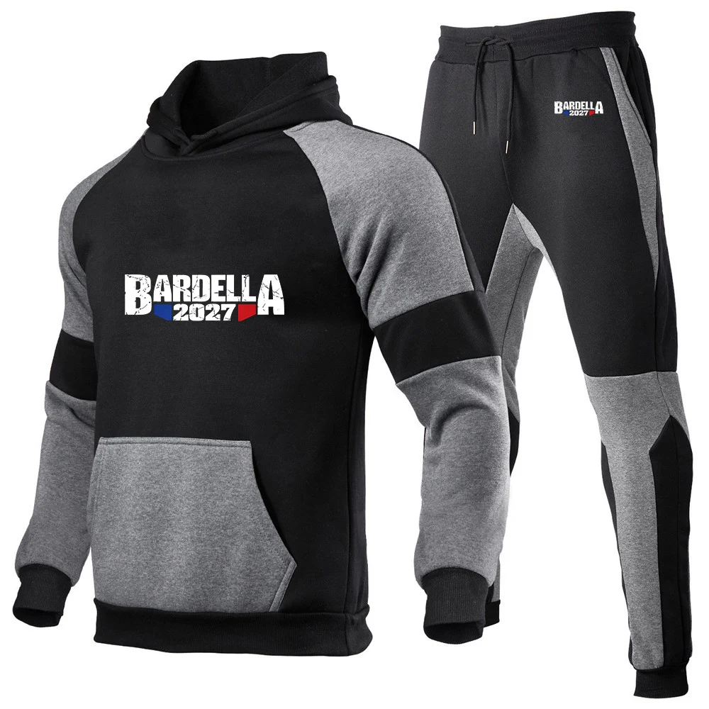 Bardella 2027 French Men's Soft Sweatshirt and Sweatpants Set Comfortable Athletic Wear Spring Seasons tracksuit clothes Hoodies