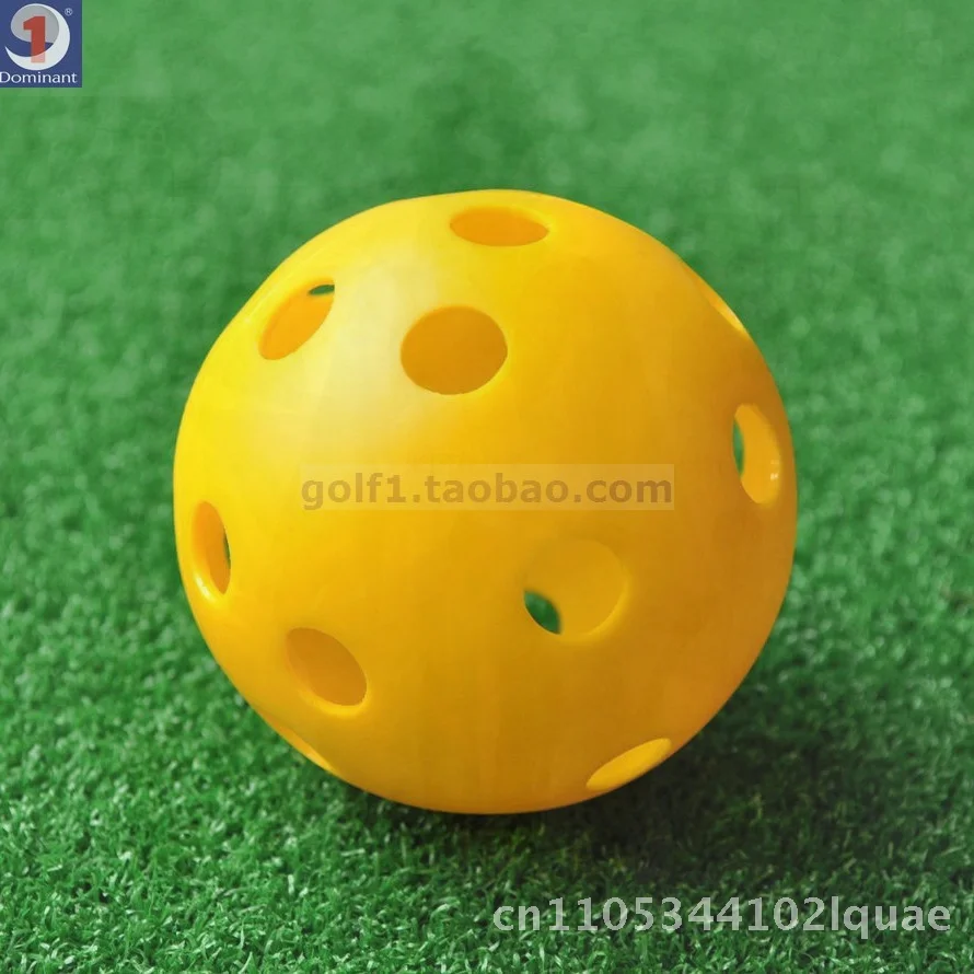 كرة جولف مجوفة مقاس 72 مم مع 26 فتحة، ملحقات جولف رياضية داخلية، متوفرة بألوان متعددة
