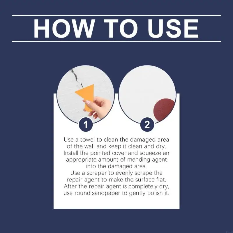 U4LA Wall Repair Paint Tool 100g Quick Drying Wall Repair Agent With Scraper