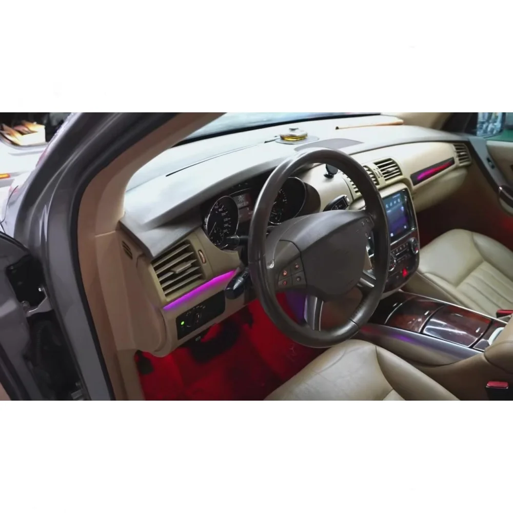 لمرسيدس بنز R-class W251 W252 مصباح لتهيئة الجو الديناميكي إضاءة داخلية للسيارات الضوء المحيط غالاكسي تحديث السيارة القديمة