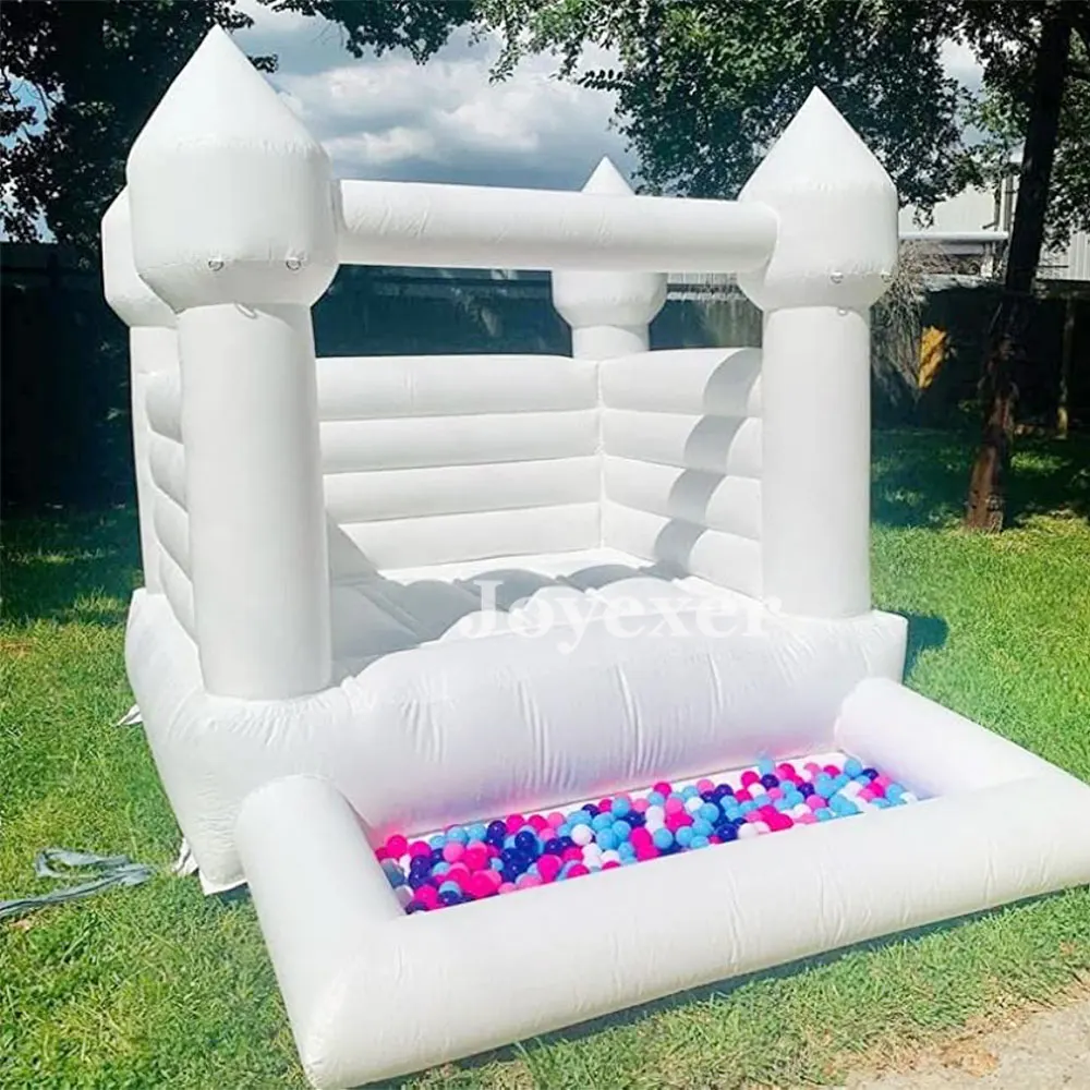 

Mini Inflatable Bouncer Castle White Toddler Inflatable Bounce House With Ball Pit Pool