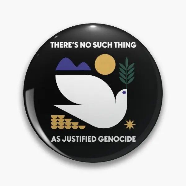 No Such Thing As Justified Genocide Ii  Soft Button Pin Lapel Pin Brooch Lover Women Fashion Clothes Creative Funny Cartoon Cute