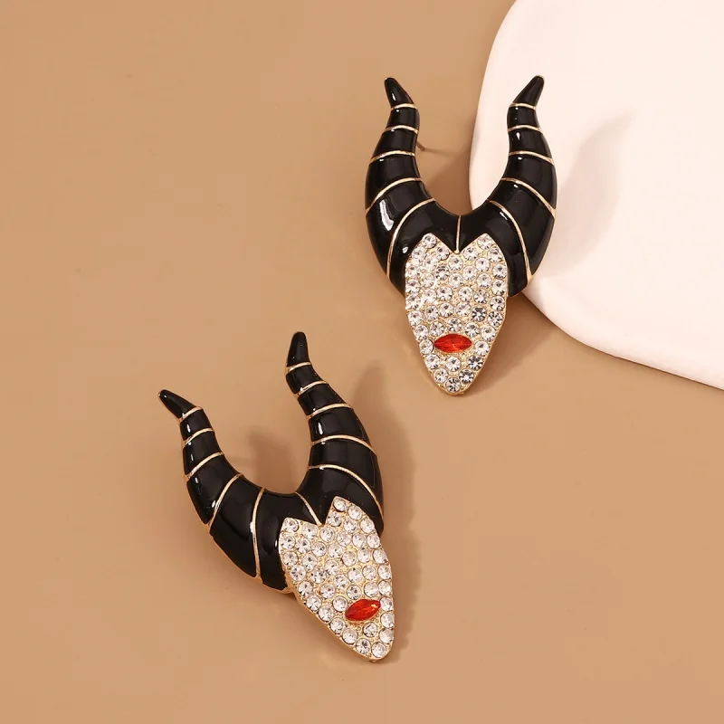 New Fashionable Personalized Magic Witch Set With Rhinestone Earrings Accessories For Women Wholesale Gifts