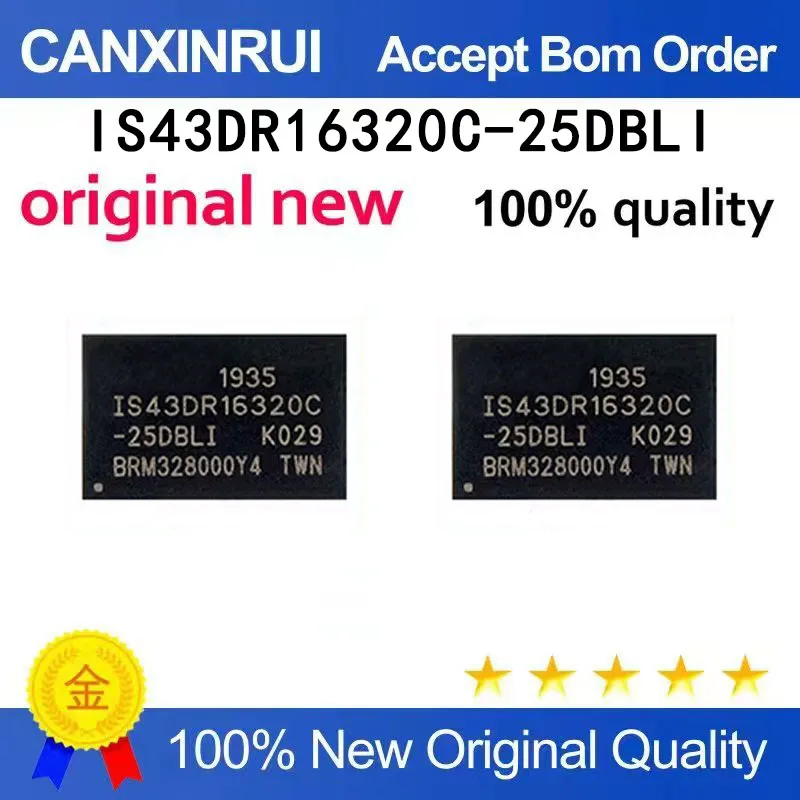 (5pcs-100pcs）IS43DR16320C-25DBLI IS43DR16320C BGA 512M DDR Memory Brand New
