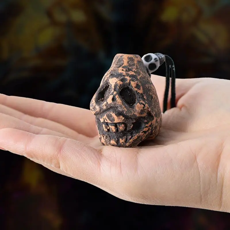 Aztec Whistle Sends Chills Down Your Spine Screaming Death Whistles Human Cry Collectible Aztec Skull Art & Decor For Halloween