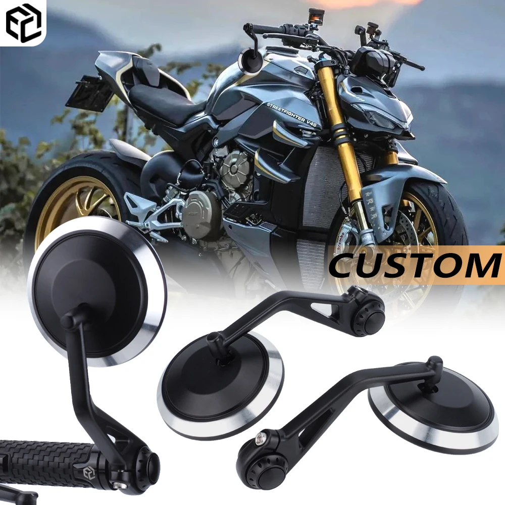 

Motorcycle Bar End Mirror Side Mirror Rearview Mirror Ducati Street fighter V4 V2 Monster821 1200 Scrambler 400 800