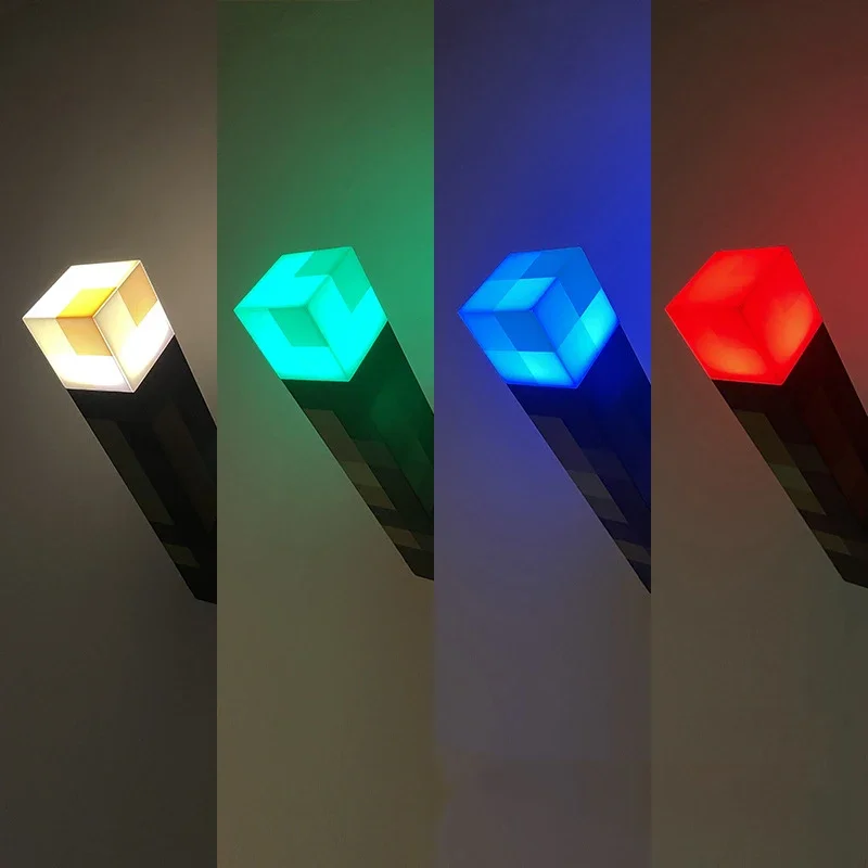 Super Mario And Minecraft Figure Bros Led Question Mark Brick Night Light Usb Charging Desk Lamp Statue Decorative Light Gifts