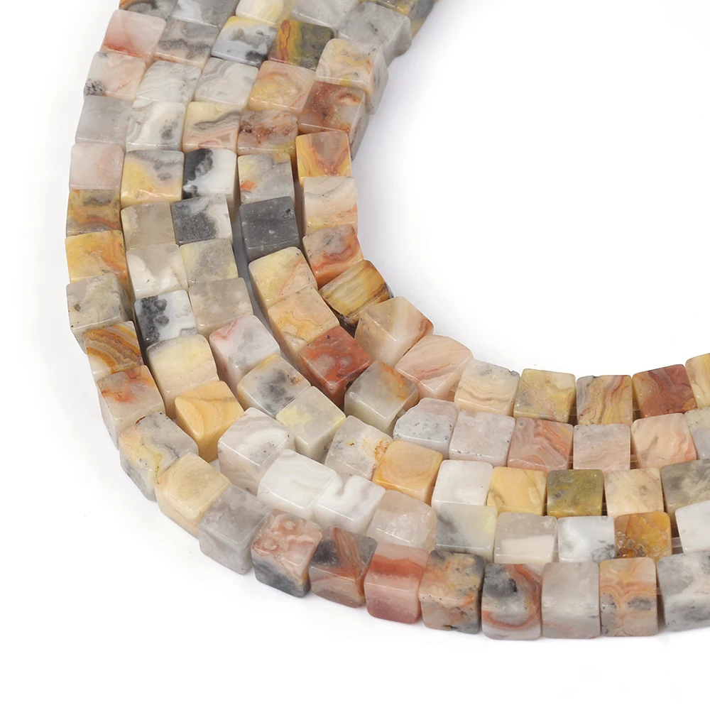 

Natural 4X4mm Sqaure Lapis Lepidolite Beads Rose Quartz Tiger Eye Cube Loose Spacer Beads for DIY Bracelets Necklace Accessory