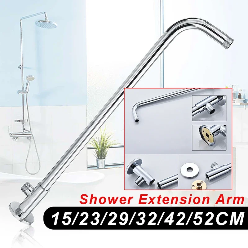 

Stainless Steel Shower Head Extension Arm Wall Mounted Tube Rainfall Shower Tube Extend Pipe for Bathroom Hardwares Accessories