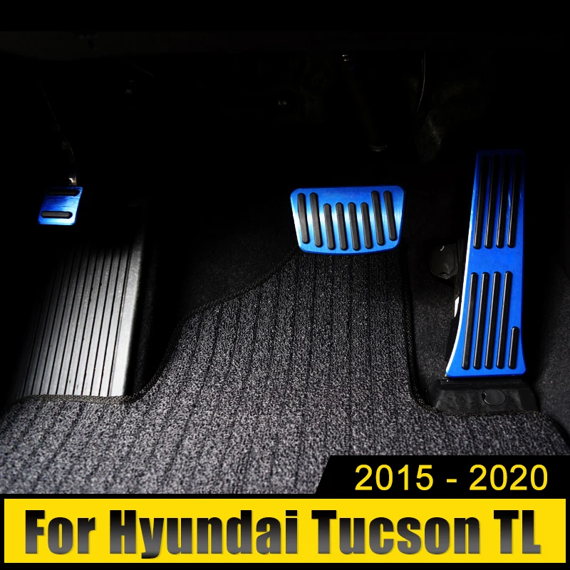 

For Hyundai Tucson TL 2015-2017 2018 2019 2020 Car Accelerator Gas Fuel Brake Clutch Pedals Foot Pedal Cover Case Accessories