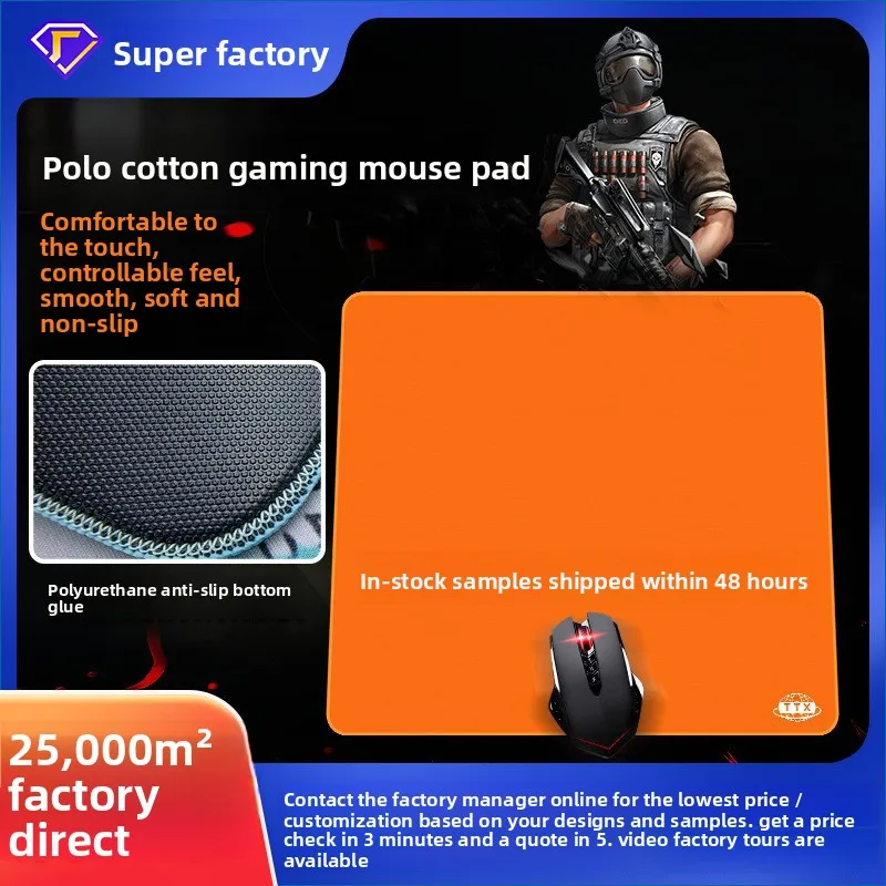 Large Microfiber Gaming Mouse Pad Desk Mat for FPS and Office Use, Double Sided Cloth Surface with Non Slip Polyurethane Dot