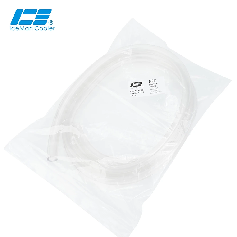 

IceManCooler STP 9.5x15.9mm 3/8"x5/8" Transparent Hose Tube For Computer Water Cooling Loop Build,Flexiable Hose Tubing,ICE-STP3