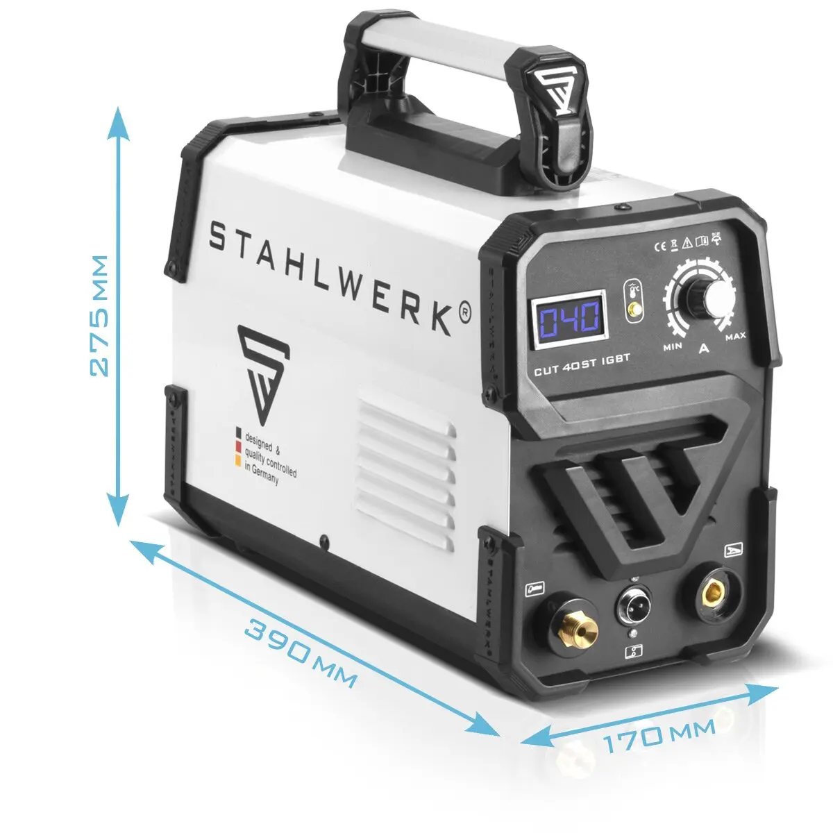 

Stahlwerk &Vector New 220V DC Arc Welder 40 Plasma Cutter Machine HF Pilot Ignition Capable 12mm Thickness Cutting Fan Cooled