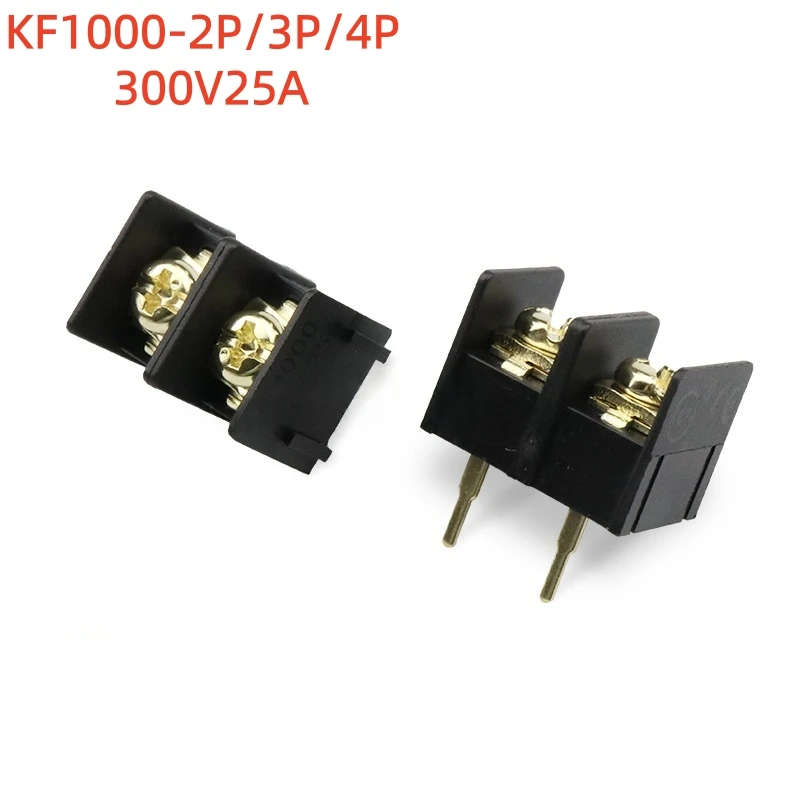 

10PCS KF1000 fence terminal PCB terminal connector, foot spacing 10MM gold-plated can be spliced