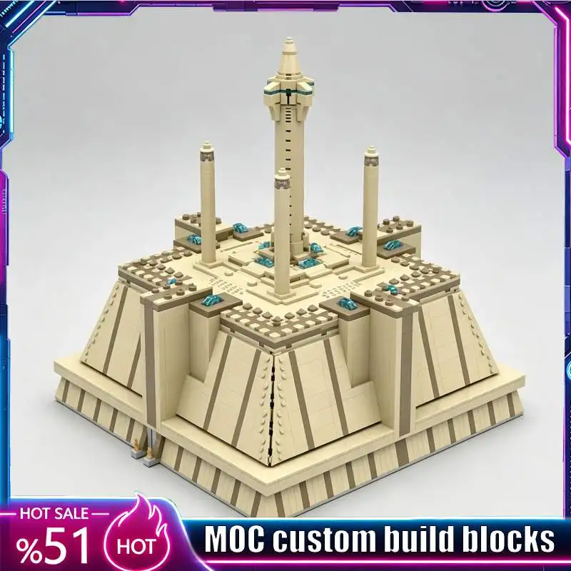 4771PCS Jedi Temple MOC Sci-Fi Architecture Model Custom Brick DIY Creative Assembly Educational Toy Gifts Collection Display