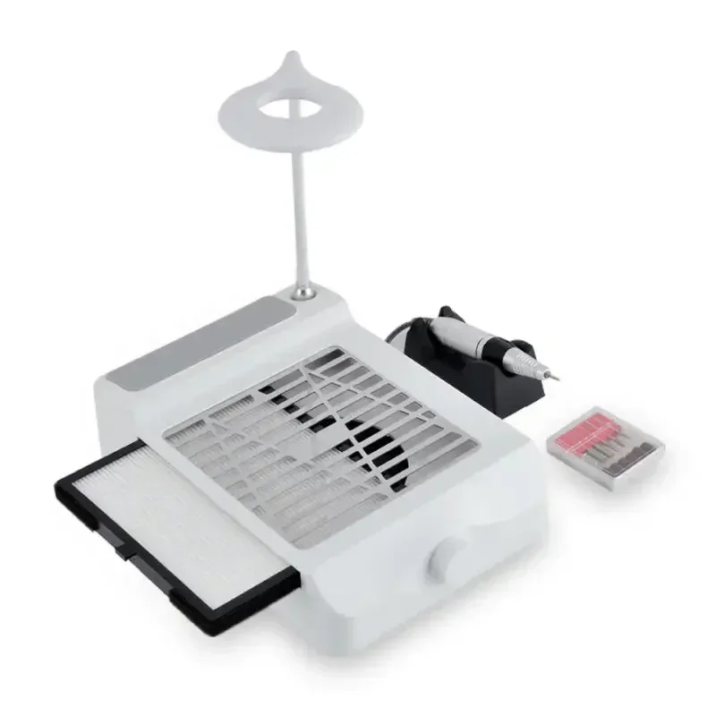 

80w electric 30000rpm nail drill and dust collector vaccum suction handpiece lamp