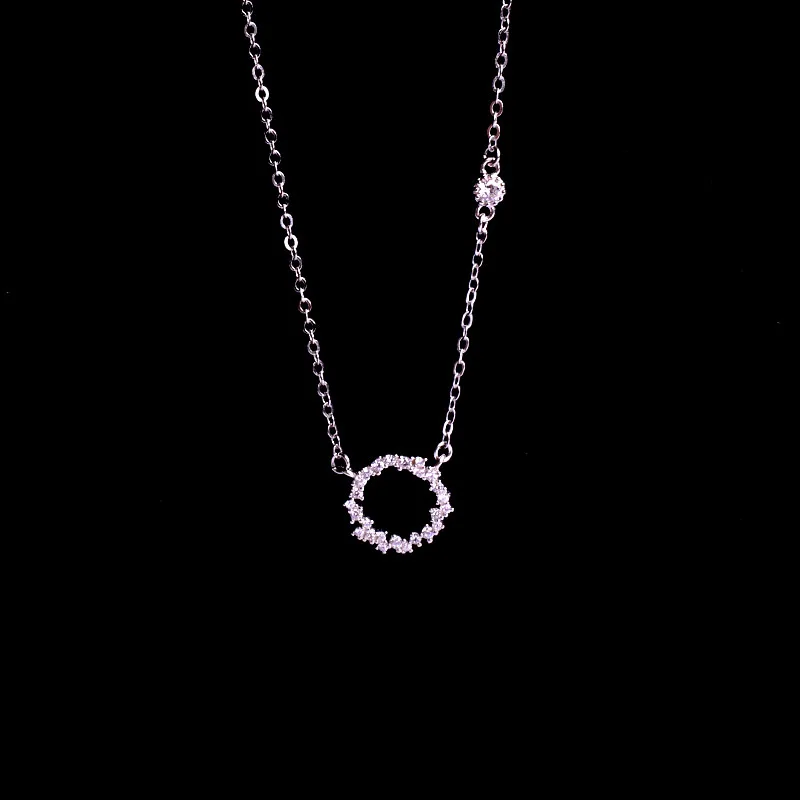 Blue Ocean Legend Pure Silver 925 Women's Nelace Simple Allergy-Free Korean Sle Jewelry Pendant Faionable Multi-Layer