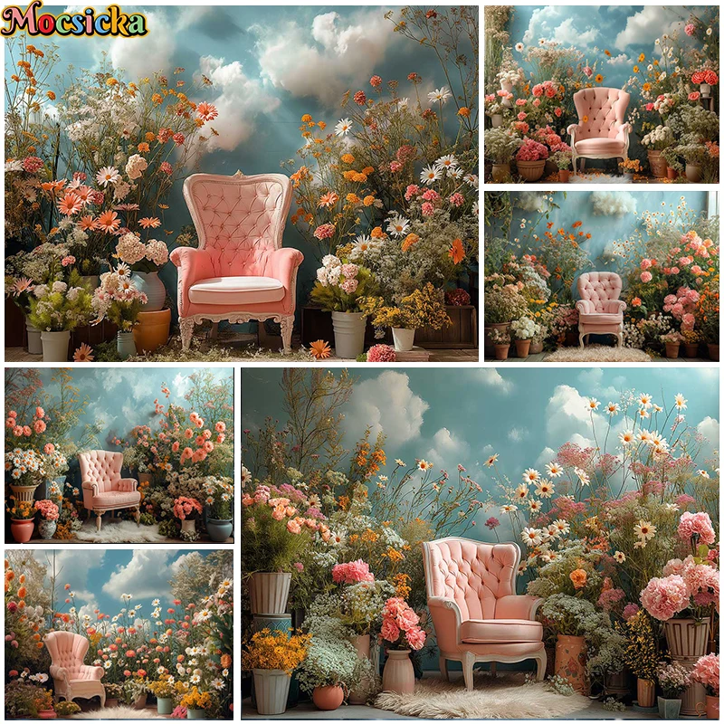 

Mocsicka Photography Background Spring Indoor Floral Adult Children Art Portrait Maternity Wedding Backdrop Photo Studio