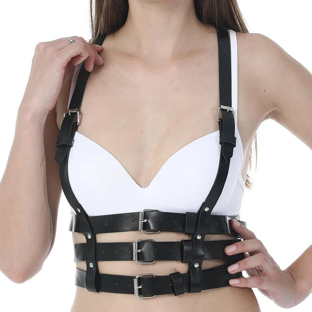 

Punk Gothic Harajuku Corset Waist in Beautiful breasts Beautiful waist Integrated belt Fashion Match Sex appeal Suspenders Belt