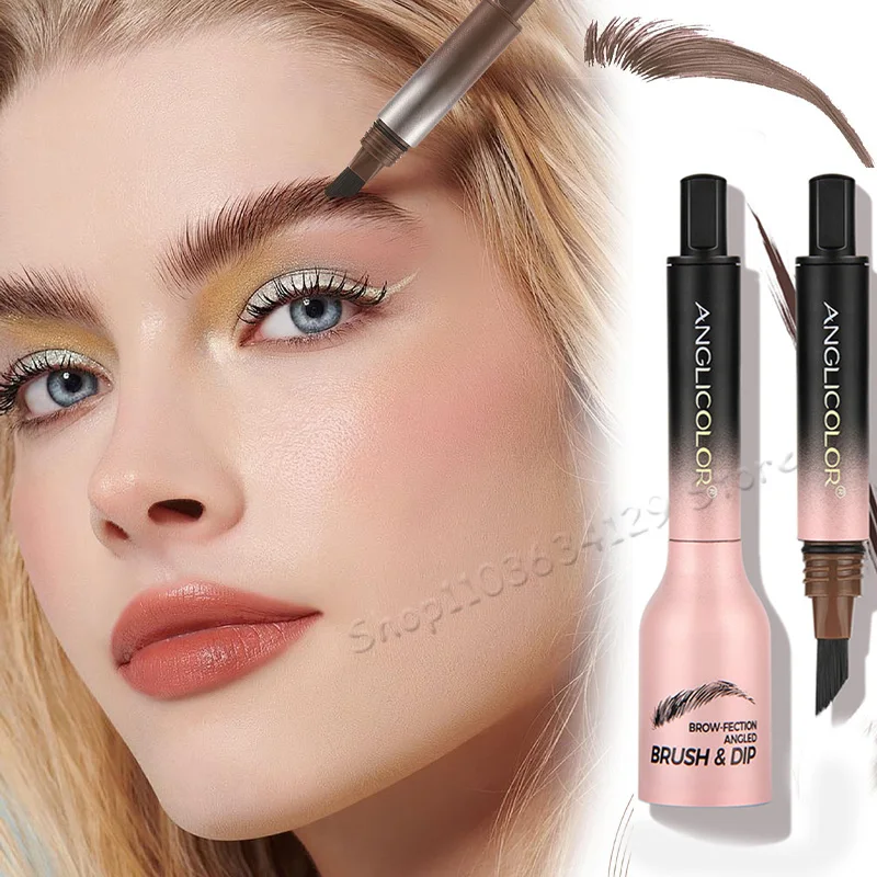 Popular Eyebrow Pencil Waterproof Not Smudge Eyebrow Cream Long Lasting Color Rendering Smear-proof Makeup Wild Eyebrow Women