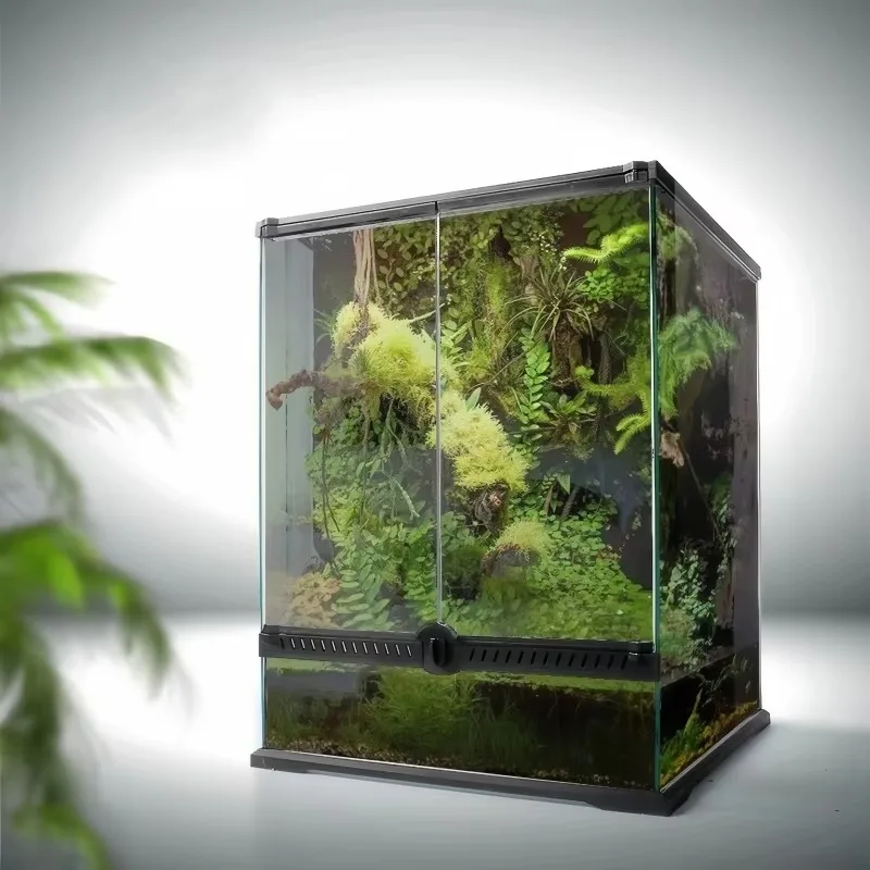 Non-Removable Integrated Reptile Glass Container Durable Reptile Habitat Jar