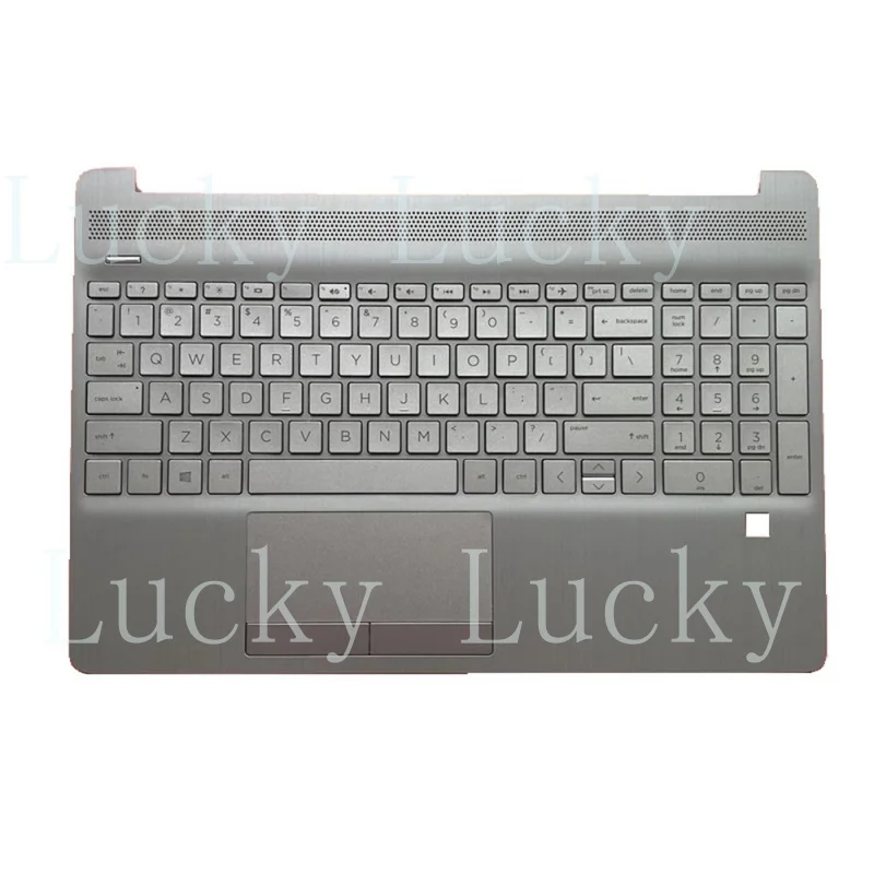 

Клавиатура и подставка для рук (пальмрест) для HP 15-DW L52154-001, версия с отпечатком пальца и подсветкой