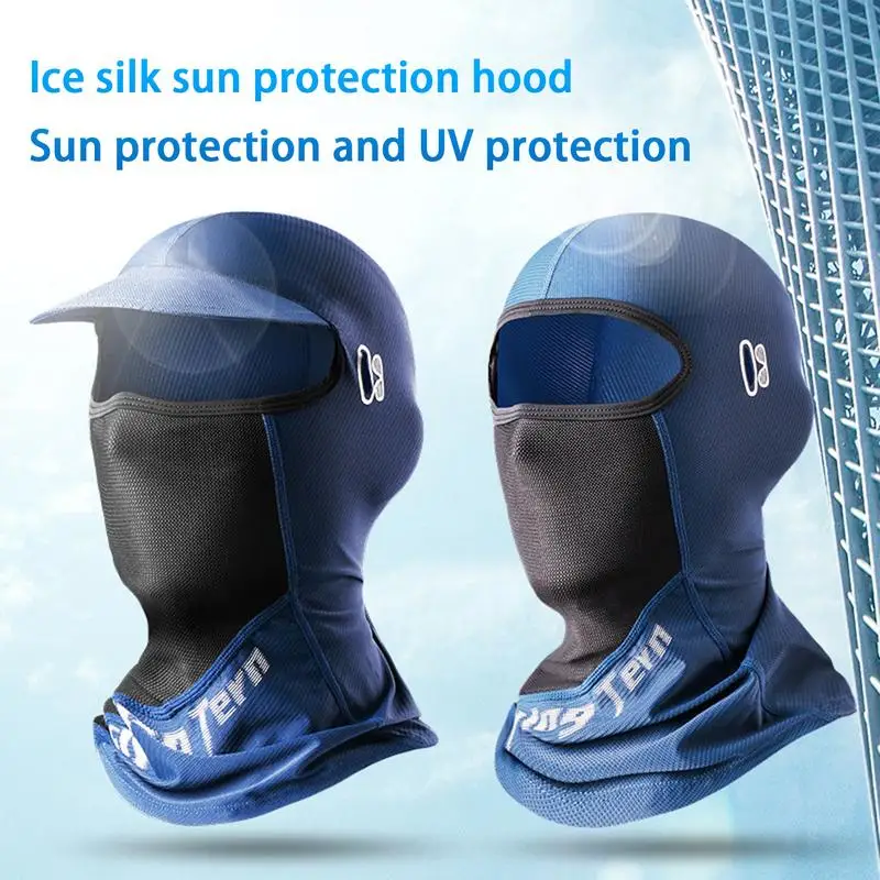 Ice Silk Cycling Hood Cooling Scarf UV Face Shield Neck Gaiter Riding Gear Face Covers Summer Hood With UPF50 For Outdoor Sports